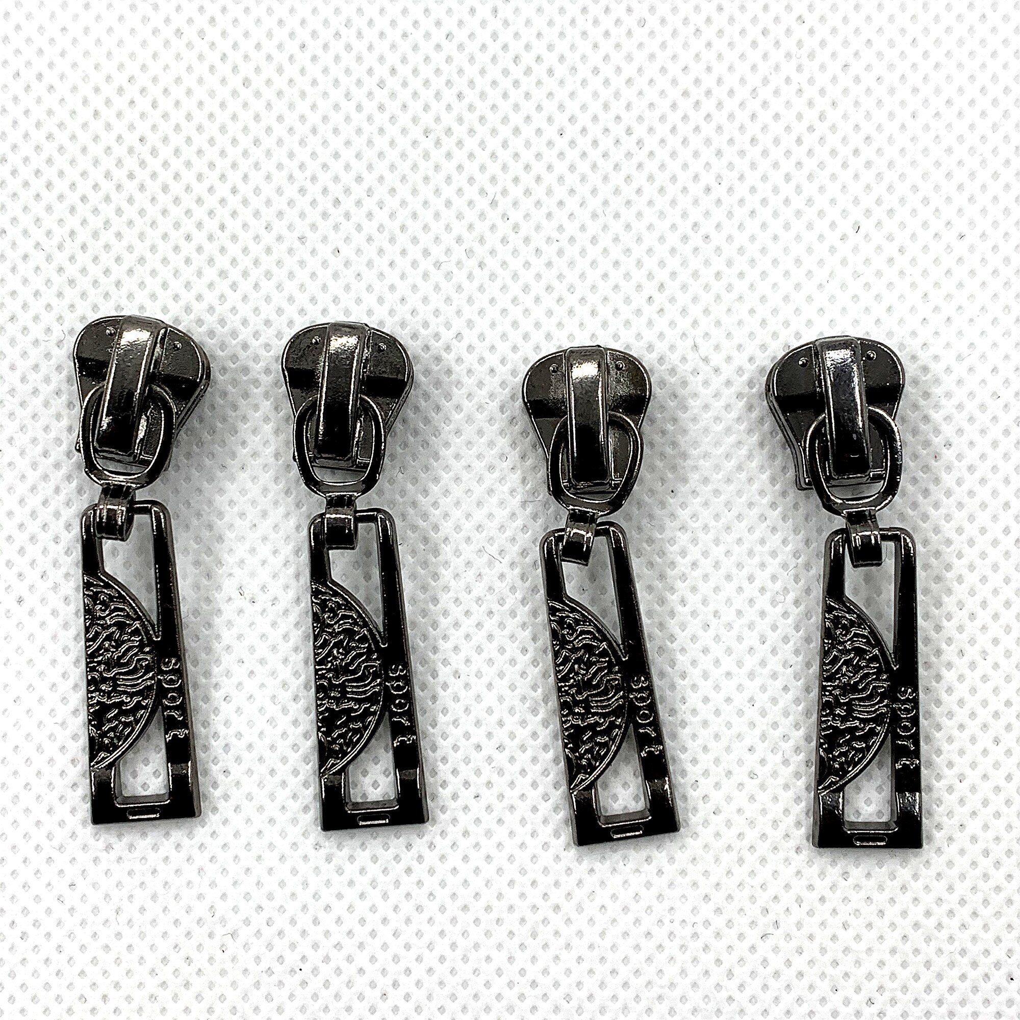 6 pieces of 5# sliders, with zipper to replace the sliding teeth of the zipper, rescue the newly zipper sewing clothes: Gun Metal