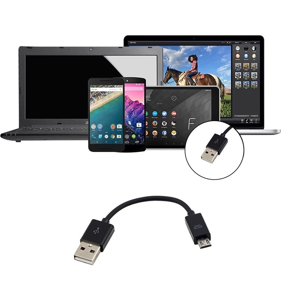 Universal- 10CM USB 2,0 A auf Mikro B Daten synchronisieren Ladekabel Kabel Für praktisch PC Laptop Neue Männliche zu Männlichen Kabel