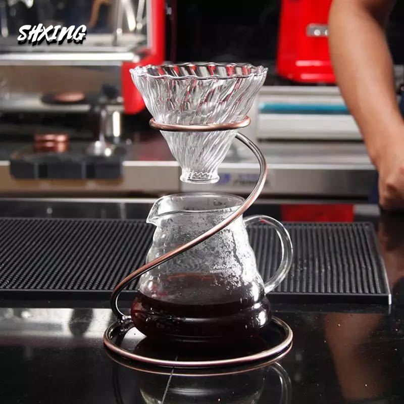 Kaffe  v60 sæt med spiralholder, der understøtter kaffedeling pot 600ml valgfri farve stil kaffe håndstanseværktøj