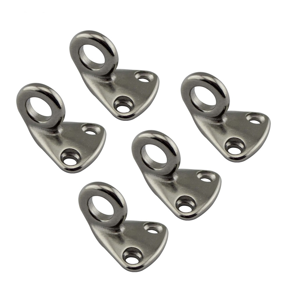 5PCS 316 Stainless Steel Fender Hook With Closed Eye Marine Boat Hardware Clothes Eye Deck Fender Hook