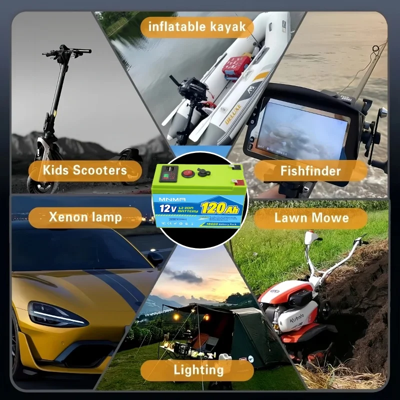 12V 60Ah Lithium Rechargeable LiFeP04 Battery Deep Cycle for Solar Power,UPS🗺️Scooters,Power Wheels,Fish Finder,Built-in BMS