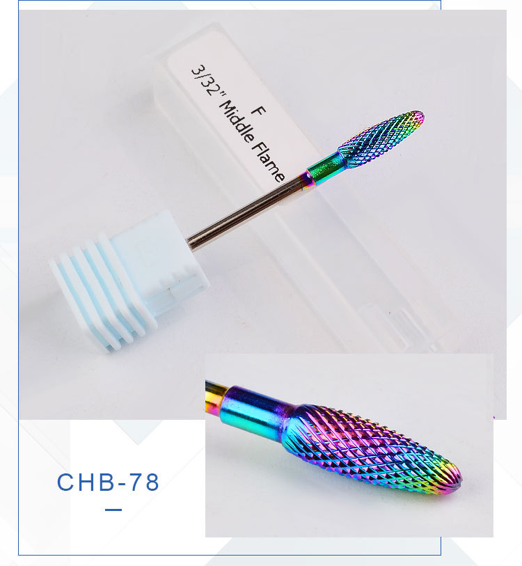 Broca para moler uñas equipo cabezas de manicura fresas de manicura Punta de lijadora resistente a la abrasión: CHB-78