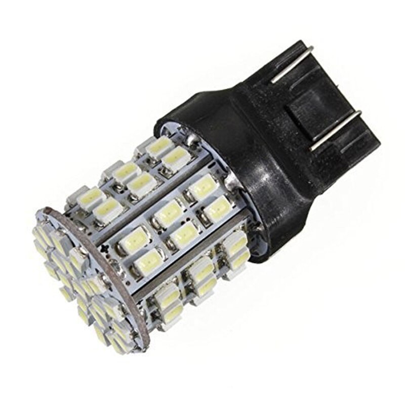 2Pcs T20 Led Auto Remlichten W21W 7440 1206 64SMD Led Wit 7440 3156 3157 Auto Reserve Backup Licht lamp 12V