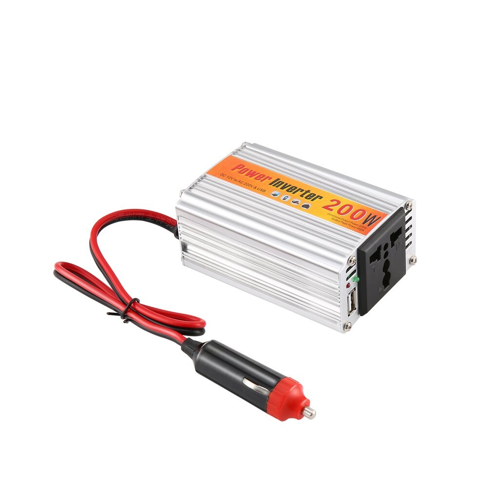 Auto-omvormer 12v 220v met usb-auto-stroomomvormer 12v dc naar  ac 220v adapter auto-adapter 200w autostyling