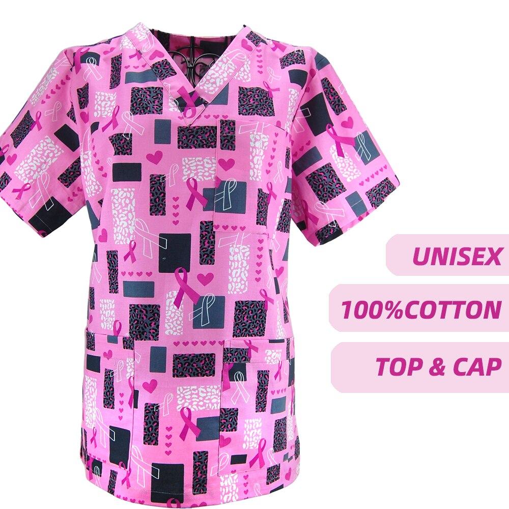 Peeling top kappe unisex uniformen ärzte krankenschwester arbeitskleidung zubehör Liebe Kurzarm Kosmetikerin Zahnarzt Klinik scrubs tops caps