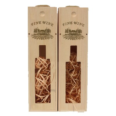 Deouny caixa de vinho 1 pçs sycamore de madeira articulada com corda conjuntos barra natural única garrafa caixa de embalagem vermelha carrega acessórios de presente: C