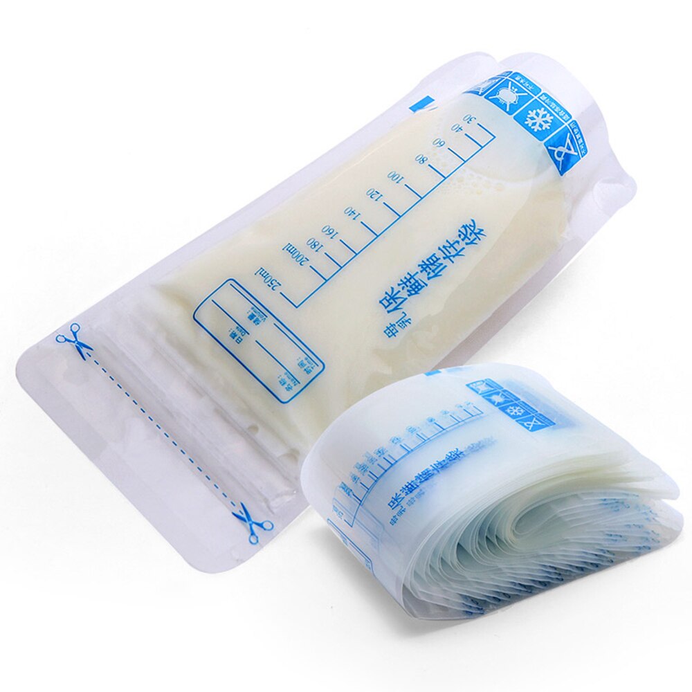 30 Stuks 250Ml Melk Vriezer Zakken Moeder Melk Babyvoeding Opslag Moedermelk Opbergtas Bpa Gratis Baby Veilig feeding Tassen Voeden