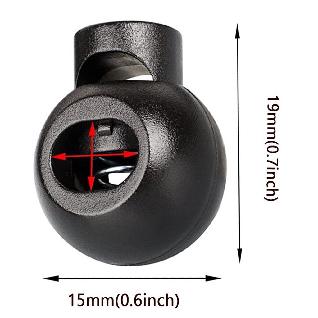 Stopper Plastic Ronde Toggle Antislip Mooie Stopper Cord Lock Voor Doeken Touw Gesp Pignose Gesp Kan 5th