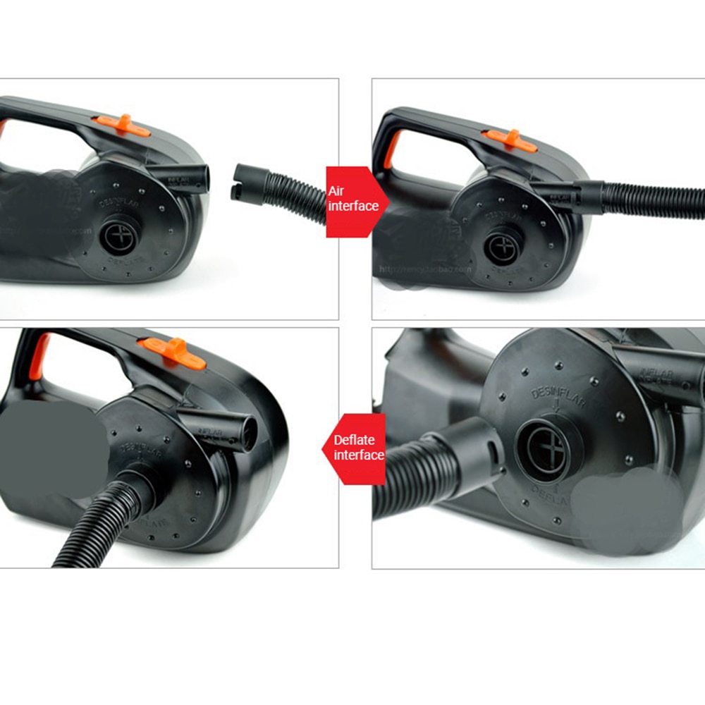 12v 100w bilar laddningsbar pump elektrisk uppblåsbar luftpump för kajakbåt simbassäng luftkuddar boll auto bärbar blåsare
