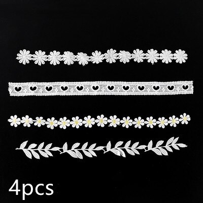 Ensemble d&#39;outils d&#39;impression de dentelle de poterie, outils d&#39;impression de frottement de dentelle de Texture, Kits de motifs en relief de fleurs/forme de papillon, moule d&#39;argile de bricolage: 4-4PCS