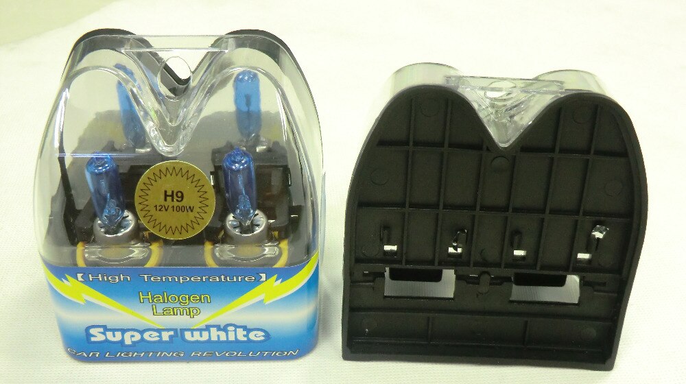 2x H9 DC12V 100W 6000K Halogen Xenon White Car Auto Light Source Fog Lamp Headlight Parking Lamp Bulbs