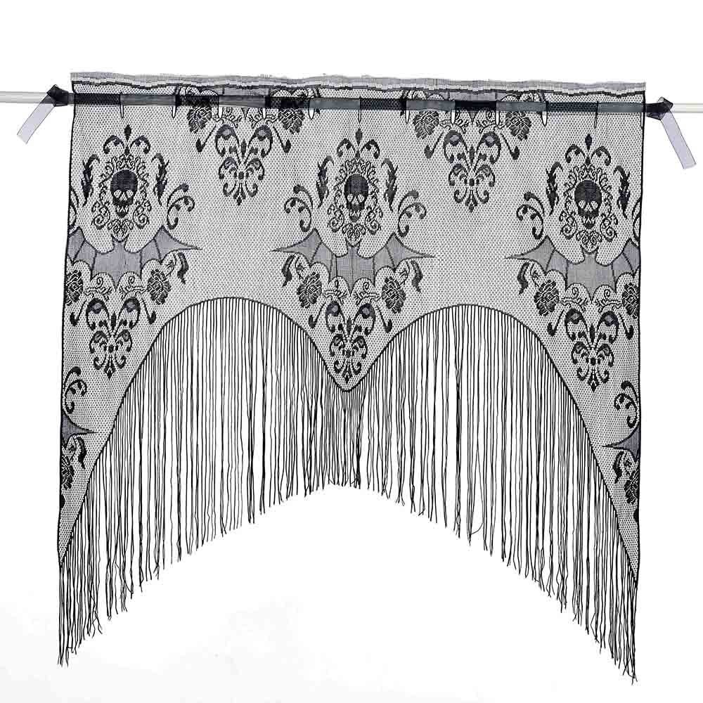 Rideau de chauve-souris en dentelle | Jolis rideaux, tissu de cheminée, décoration d'halloween: Default Title