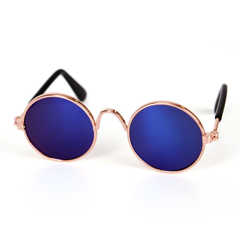 AlfPetpig occhiali per animali domestici divertenti per cani e gatti occhiali da sole foto oggetti di scena accessori per animali occhiali rotondi articoli per gatti: Blue