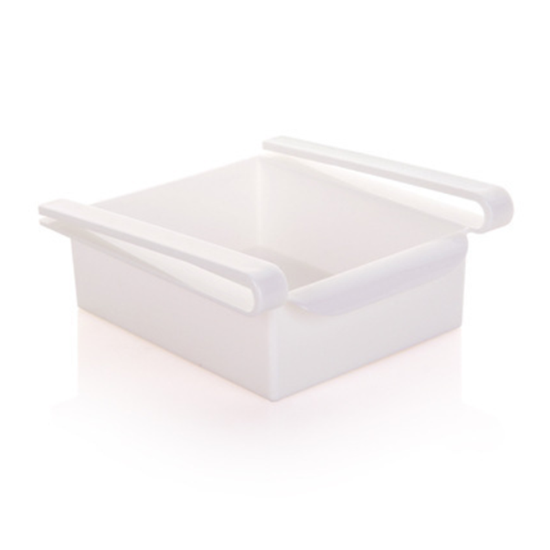 Refrigerator Storage Rack DIY Slide Kitchen Fridge Freezer Space Saver Organization Bathroom Shelf Rack Holder: White