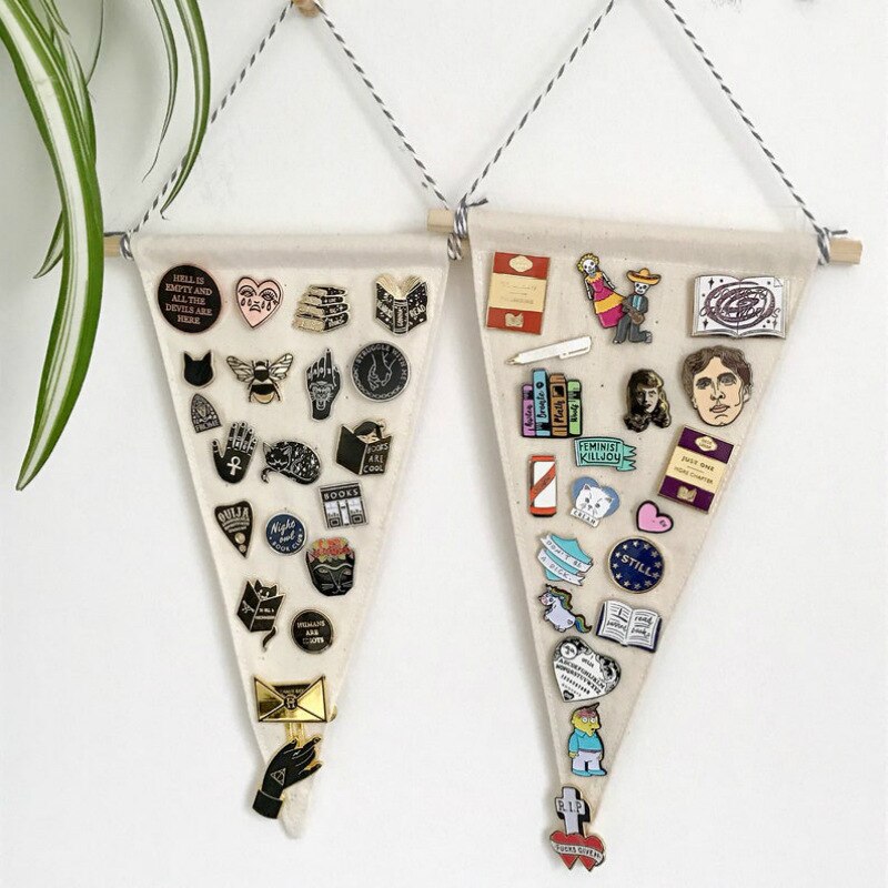 Broches de insignias esmaltadas multifuncionales, lienzo colgante para decoración de habitación, adolescente