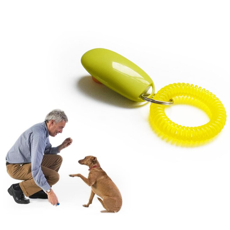5pcs Pet Cat Dog Training Clicker Portable Dog Button Clicker Sound Trainer Pet Train Tool Wrist Strap Key Chain Accessory