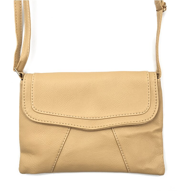 Diagonal magnetisk knap håndtaske dametaske crossbody skulder messenger tasker kvinder konvolut clutch: Khaki