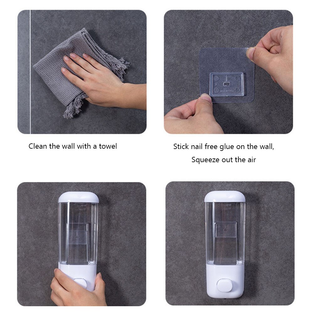 Wall Mounted Soap Dispenser Punch Free Liquid Foam Cleaner Washing Foaming Bottle Container Instrument Household Supply