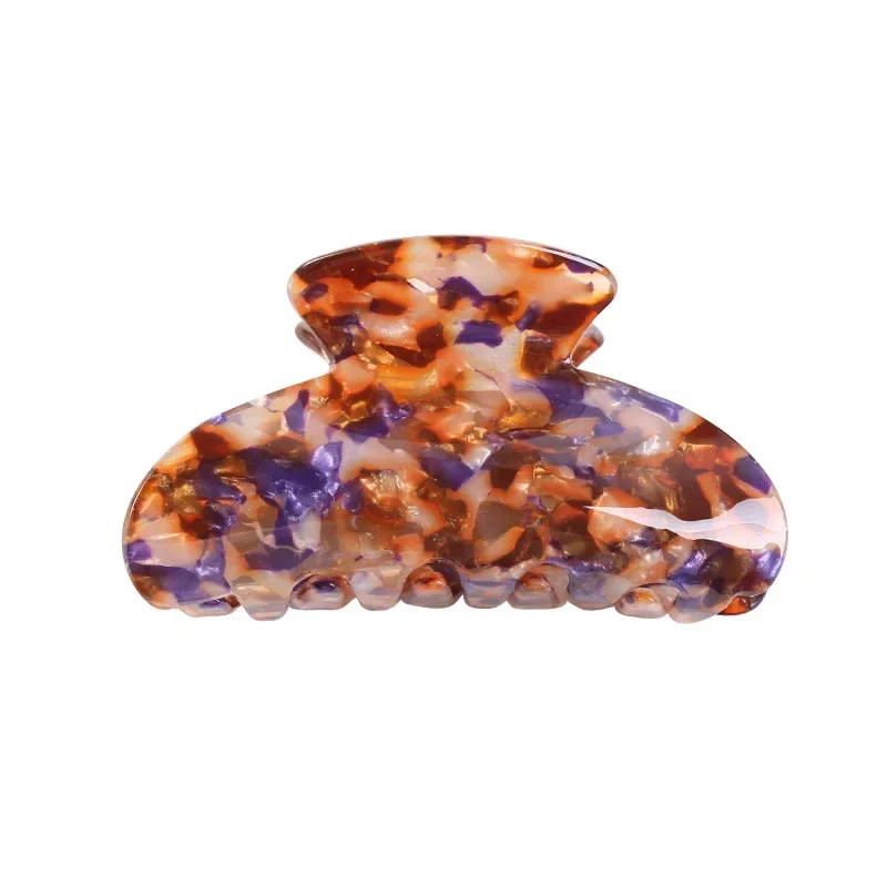 3.35 Inch Korean Style Acrylic Sheet Printing Hair Claw for Women ladies Crab Shaped Hair Clip Clamps Hair Jewelry