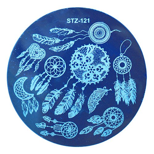 STZ noël Nail Art estampage plaques flocons de neige Dreamcather étoile timbre à ongles modèle pochoir manucure moule outils STZ/MC: STZ-121