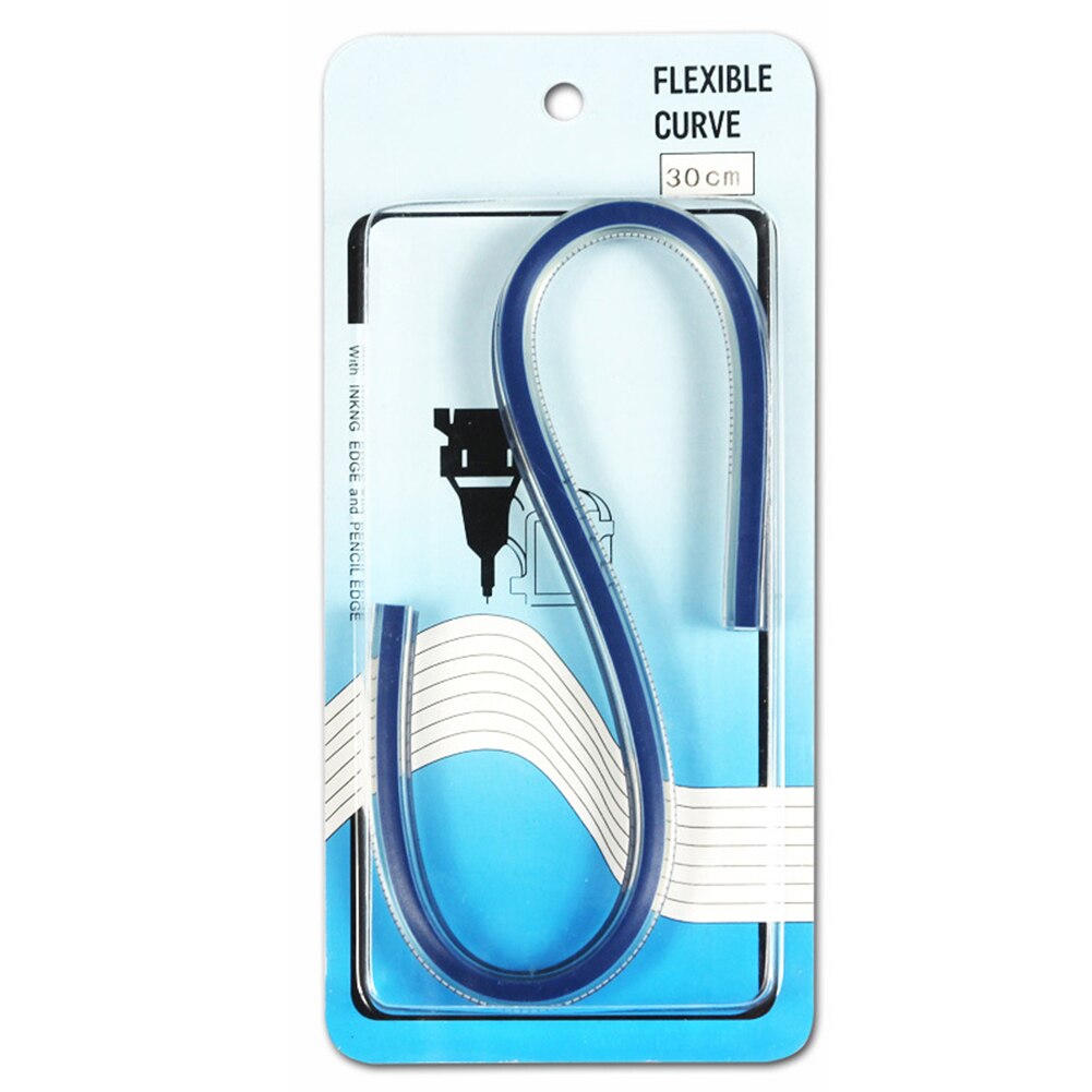 Regla curva Flexible de 30cm, 40cm, 50cm, 60cm, para manualidades, escuela, Manual, suave, oficina, lectura fácil, Tailors, herramienta de dibujo: 30cm