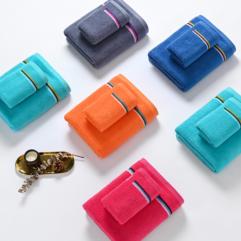 Adult Bath Towel 100% Cotton Bath Towel Sweat Absorbent Towel Sports Towel Strong Absorbent Bath Towel Colourful Bath Towel Set