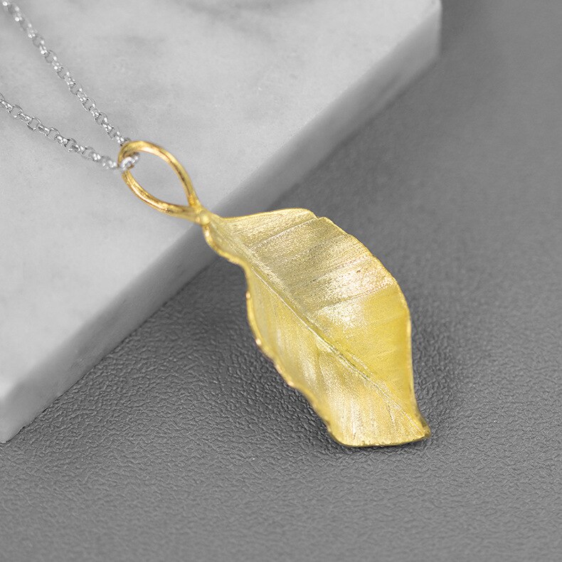 INATURE 925 Sterling Silver Necklaces & Pendants for Women Leaf Pendant Necklace Jewelry