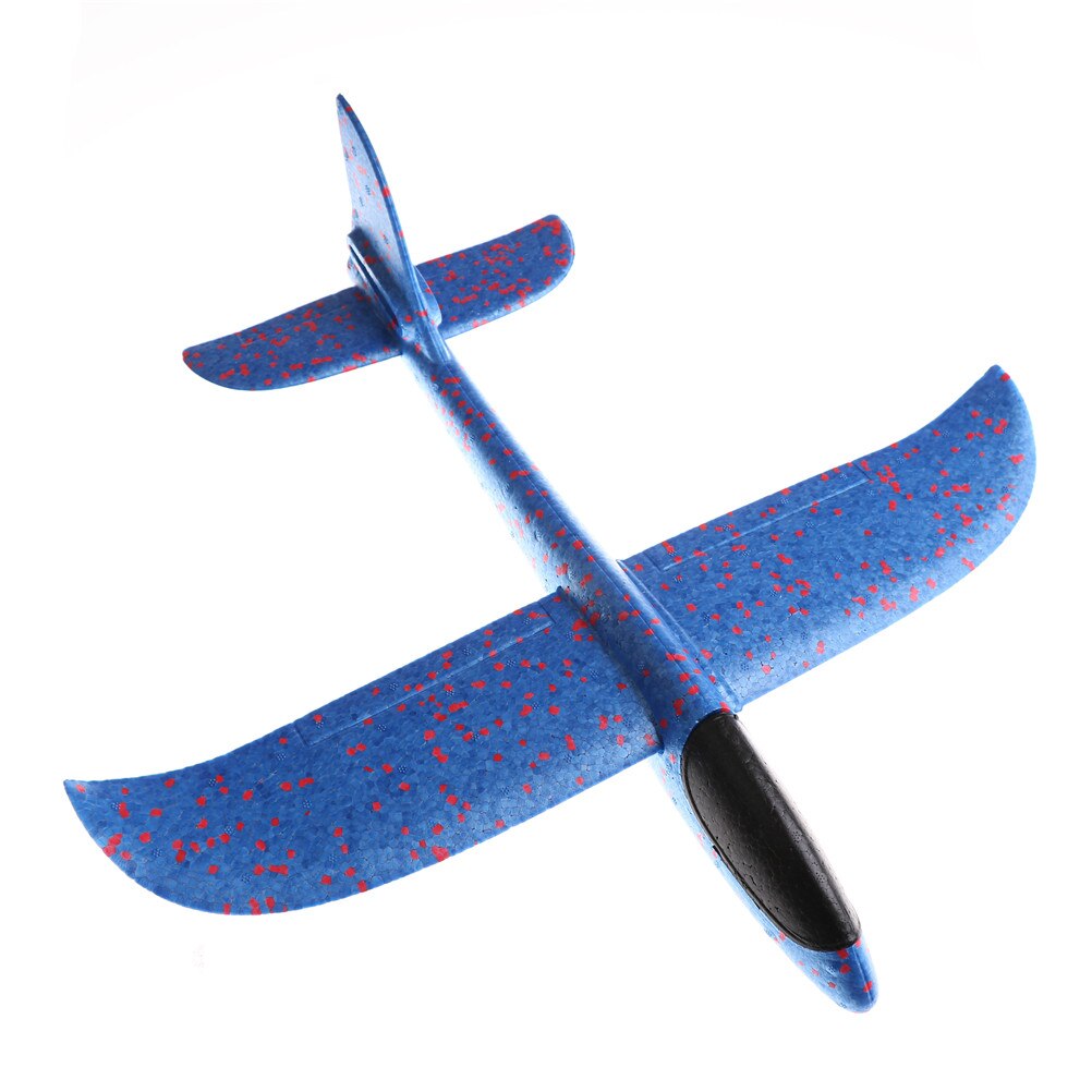 12-48cmThrowing Airplane Glider Plane Model Outdoor Kid Toys Aircraft Inertial EPP Airplane Made Of Foam Plastic Hand Launch: 48cm blue