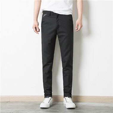 Ren farve herre små splejsedragt bukser grå rød sort slim fit herre bukser kjole bukser str sm xl xxl: Sort / Xxl