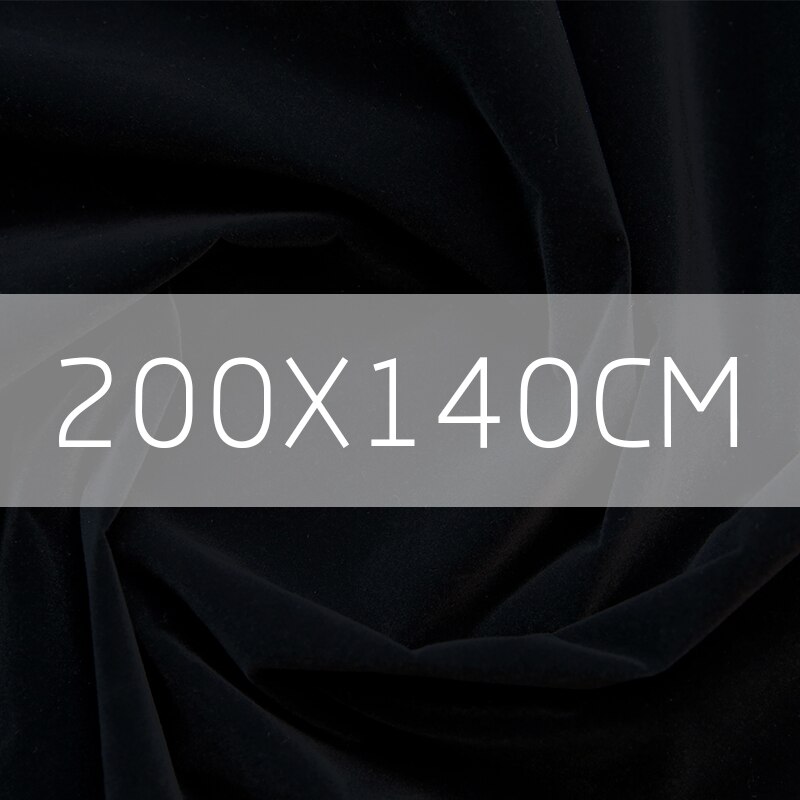 Sort lysabsorberende klud ikke-reflekterende fotografering baggrund klud sort fløjl skyde rekvisitter foto baggrund klud: 200 x 140cm