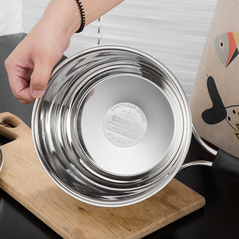 304 kjeler i rustfritt stål nonstick-kokekar for kjøkkengryter og panner kokekar melkegryte for induksjonskomfyr gasskomfyr