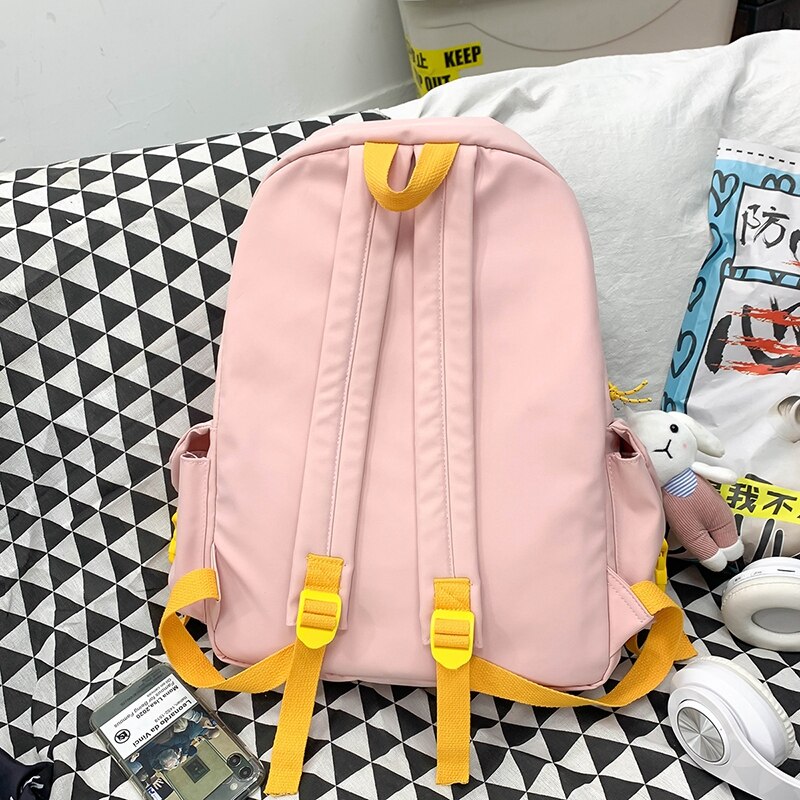 Cute Woman Backpack Women Large Capacity Simple School Bags for Teenage Girls Female Korean Harajuku School Student Bookbag AA28