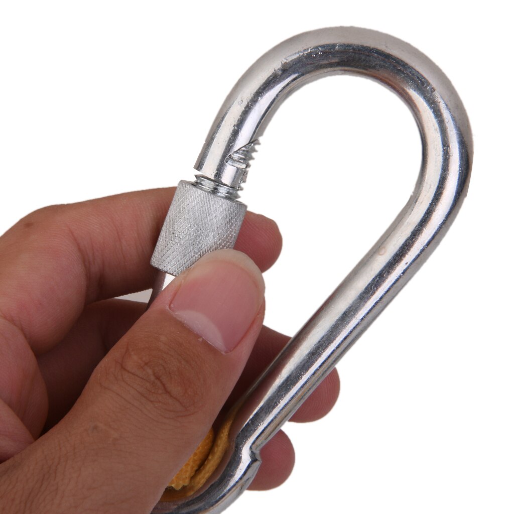 22KN Safety Belt Harness Fall Arrest Lanyard Strap & Carabiner Stainless Steel for Rock Tree Climbing Sportsman