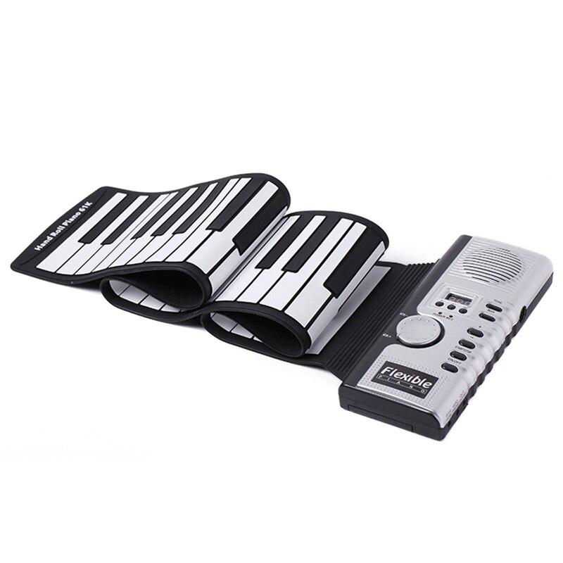 Portable Electronic Hand Roll Piano Flexible Roll up Keyboard Silicone Piano LMH66