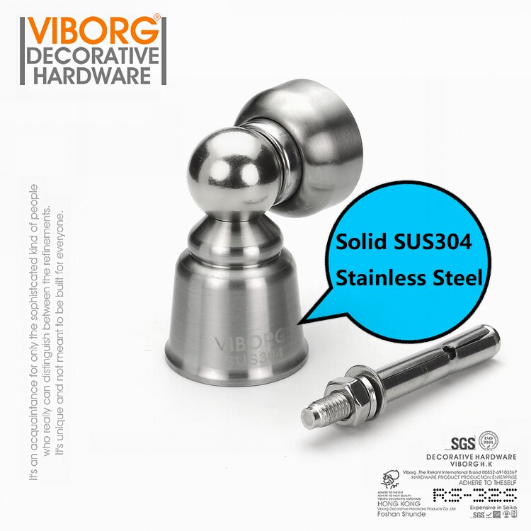 VIBORG Luxus Solide SUS304 Edelstahl Boden Zauberstab montiert Magnetische Magnet Tür Stopper Tür halt Türstopper RS-32S