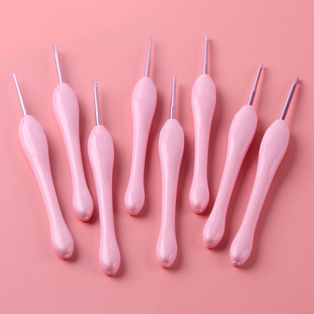 8Pcs Crochet Hook Set Plastic Handles Aluminum Knitting Needles Weave Craft Yarn Crochet Needles Knitting Sewing Tool 29