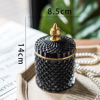 European style glass containers For home glass jars and lids candy jar honey jar candle jars with lid storage tank Glass: K6