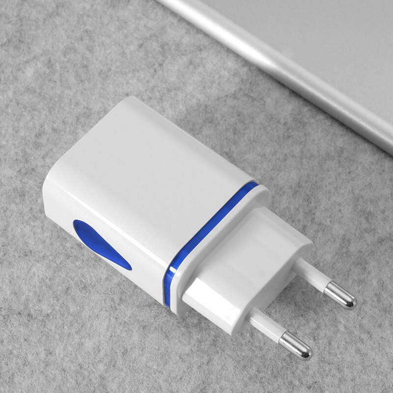 FONKEN 2 USB chargeur adaptateur chargeur mural EU téléphone portable chargeur de Charge goutte d'eau LED chargeur pour Samsung tablette ordinateur portable: Blue Charger