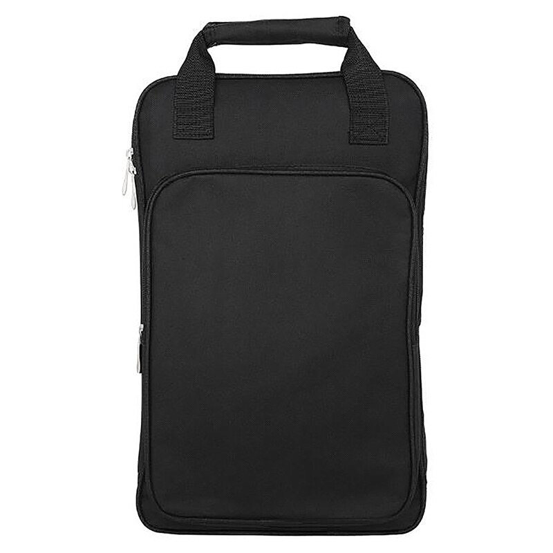 Bolsa de almacenamiento de palo de tambor de algodón grueso, palos de percusión musicales portátiles, mochila de almacenamiento, accesorios de instrumentos: Black
