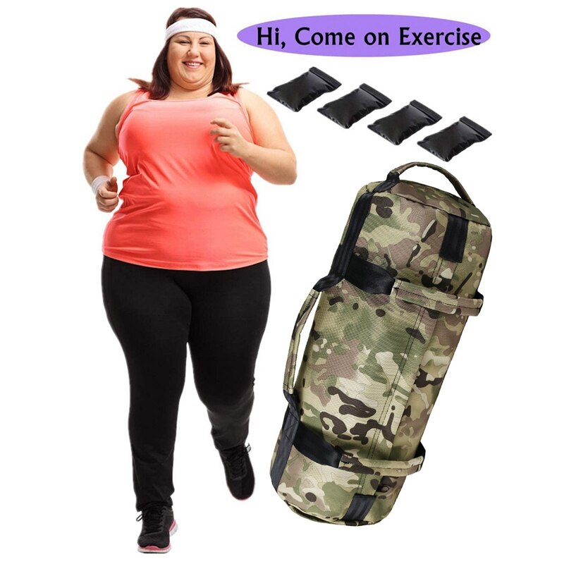 Fitness Heavy Duty Workout Sandbag with 4 Adjustable Filler Bags Training Weight Bags for Exercises Gym