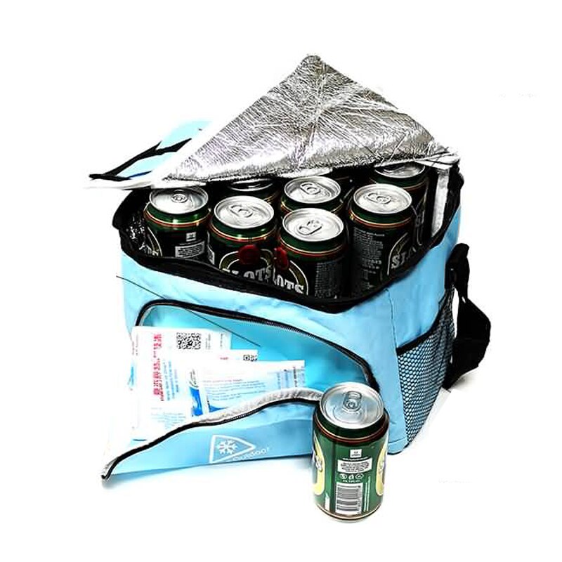 12L eco friendly cooler bag ice pack thermal vehicle insulation shoulder bag thermos cool meal frinks cold warm carrier bag