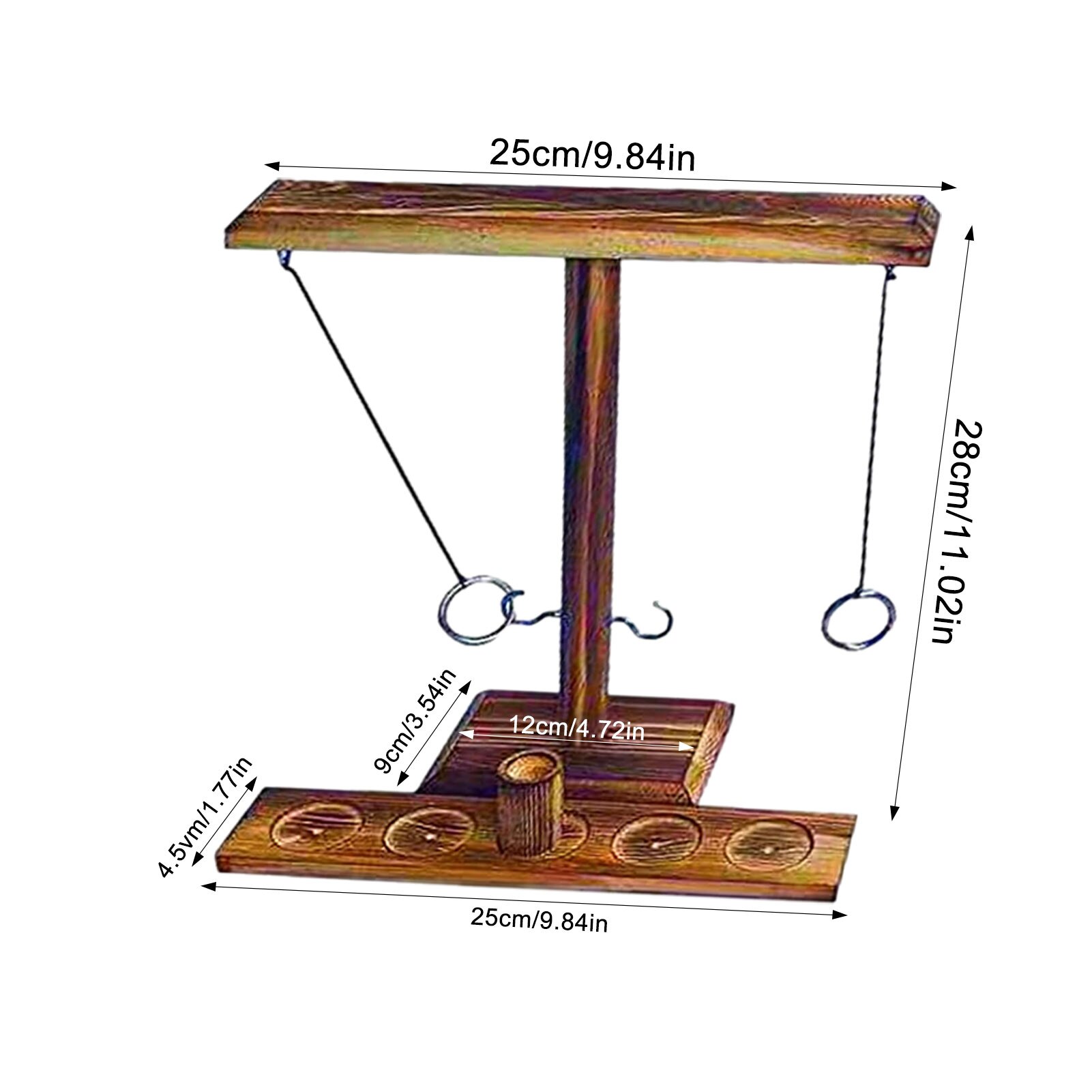Party toys Leisure Industrial Style Bar Drink Shop Handmade Wooden Ring Toss Hooks Fast-paced Interactive Game For Bars Home