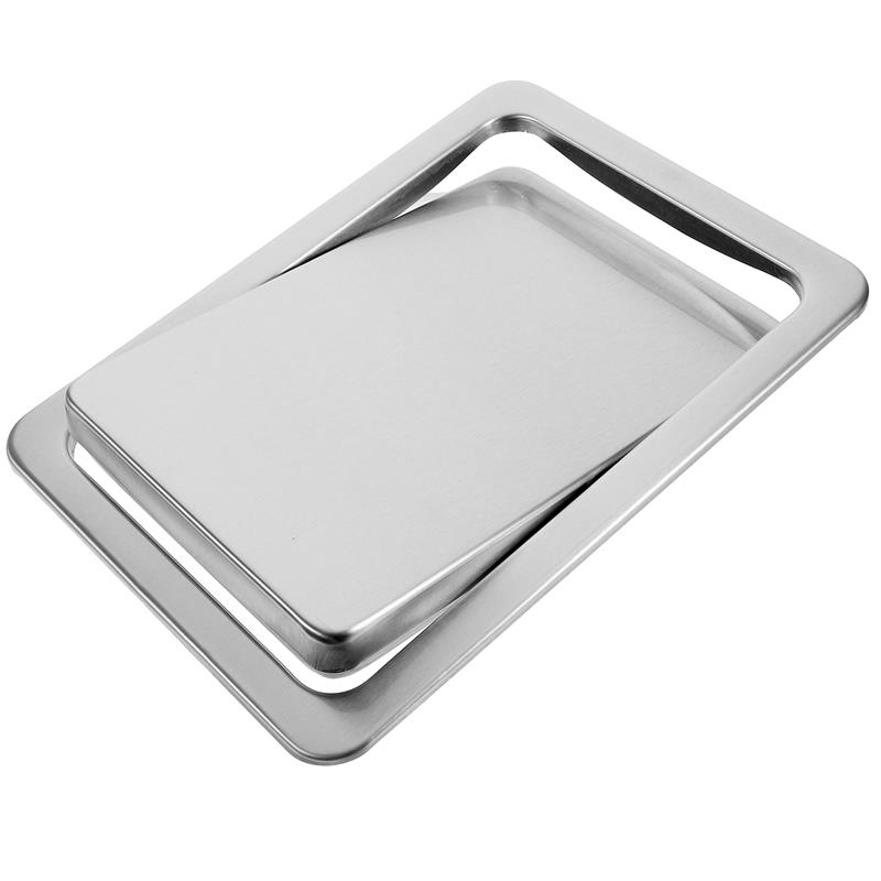 Mülleimer Mülleimer Schaukel klappe Deckel eingebettete Art Mülleimer Klappe Abdeckung Edelstahl Küchen arbeits platte Haushalts bedarf
