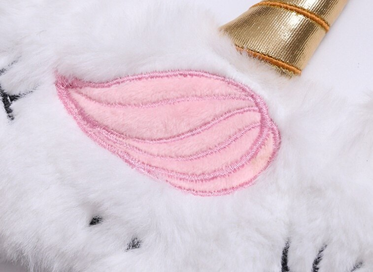 3D Eenhoorn Oogmasker Cartoon Verscheidenheid Slaapmasker Slaapmasker Ontspannen Maskplush Eye Shade Cover Voor Reizen Home Party