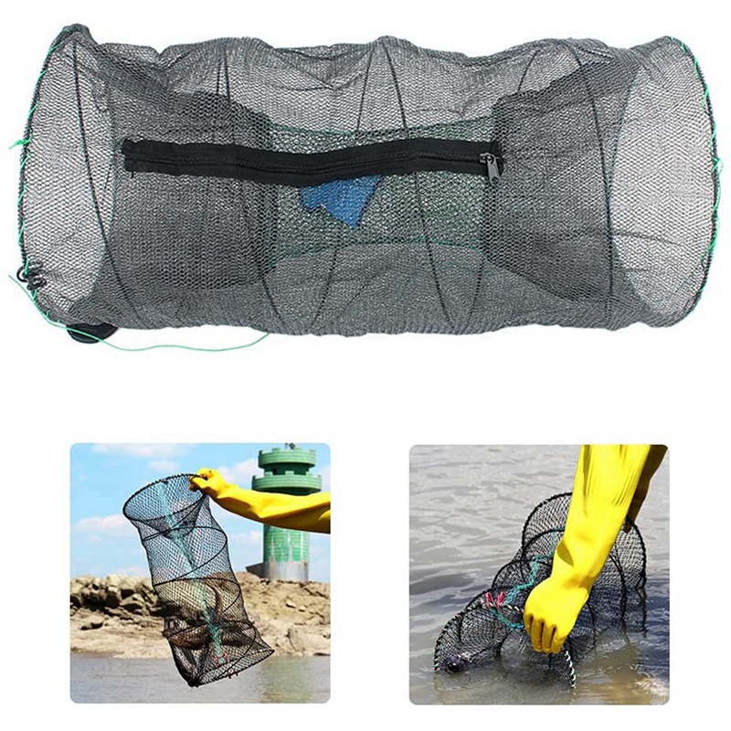 Filet de pêche pliable, pièges, Portable, écrevisses, accessoires