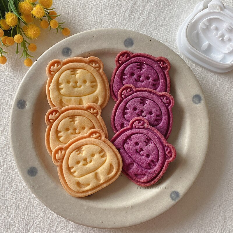 Cartoon Tiger Thickened Biscuit Mold Paw Cookie Cutter Fondant Cutter Pastry Cake Sugar Craft Baking Tools Kitchen Accessories