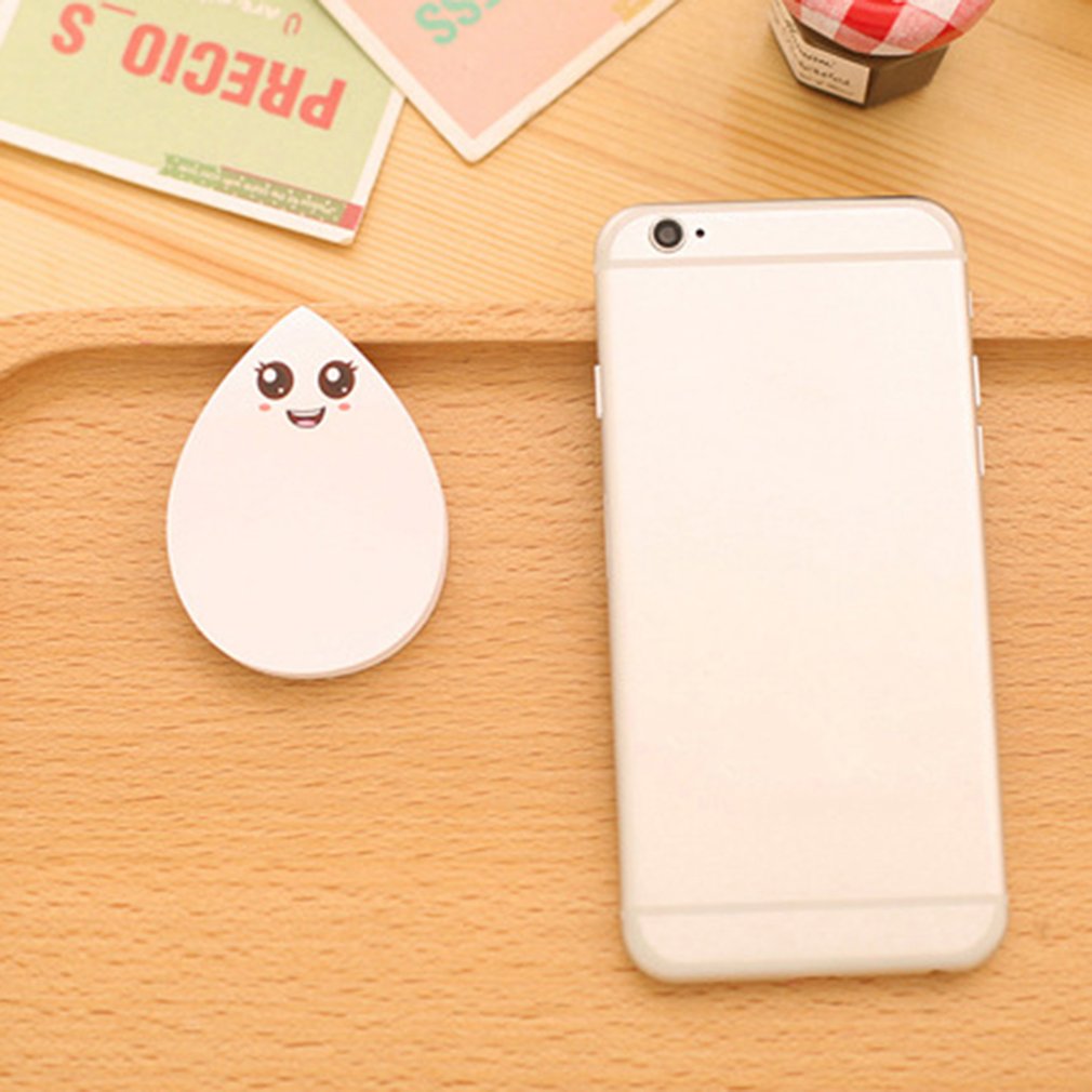 DC008 Lovely Water Shape Sticky Notes Kawaii School Supplies Smile Post-it Note Stickers Paper Office Stationery