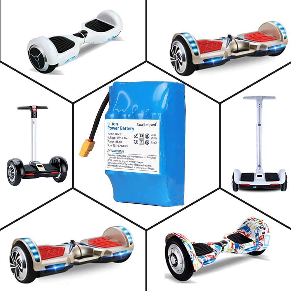 Paquetes de baterías genuinas de 36V, 6Ah, 10s2p, batería de iones de litio recargable para patinete eléctrico de autoequilibrio, monociclo HoverBoard