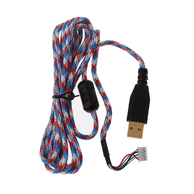 Diy universell paraplytau musekabler myk holdbar muselinje erstatning musetråd til logitech razer  a4 tech