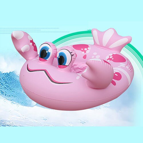 Crab Flamingo Inflatable Ring Baby Cute Swimming Rings For 1-6 Years Old Kids Animal Bathing Circle Swimming Pool Accessories: crab style